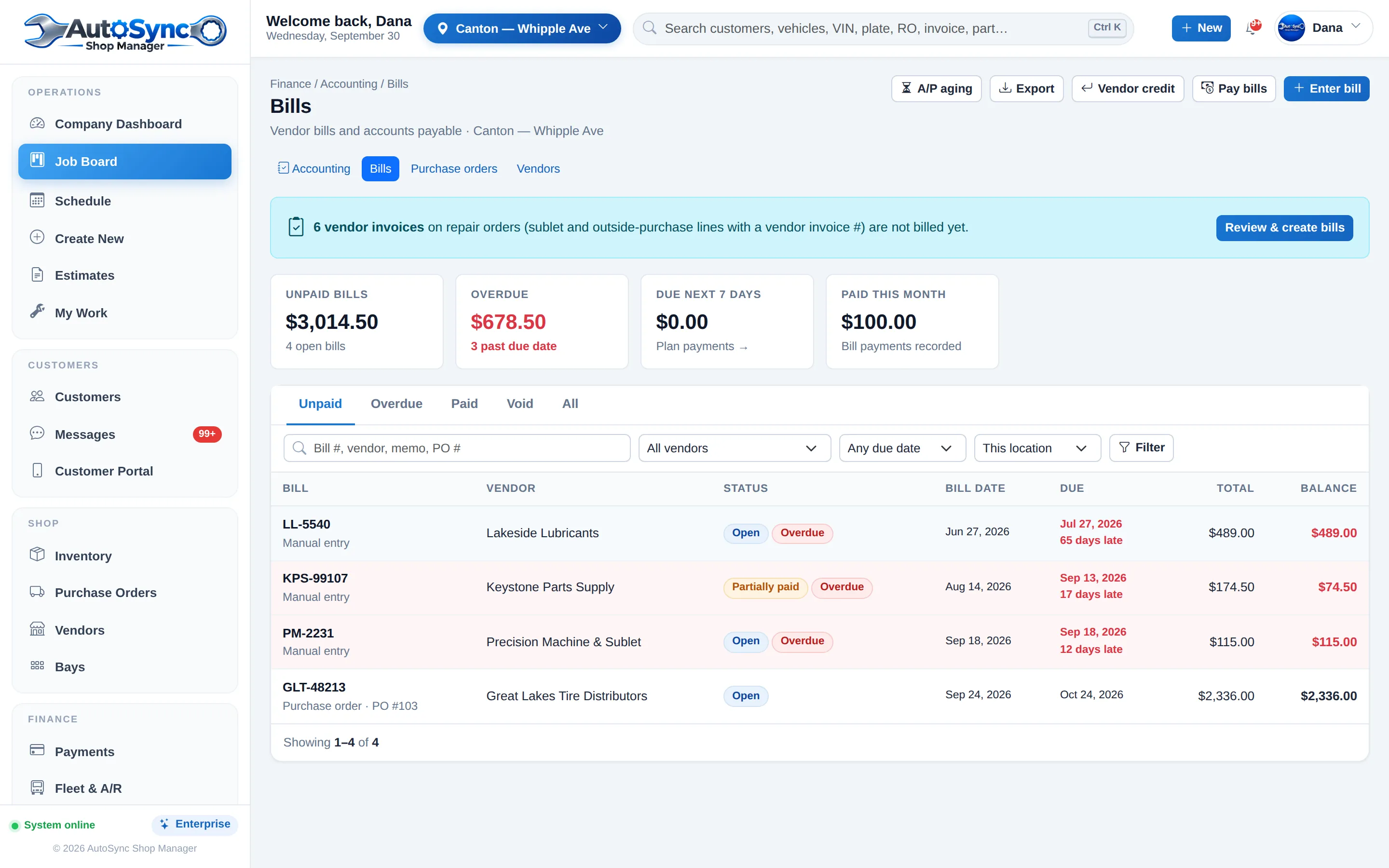 AutoSync Shop Manager
